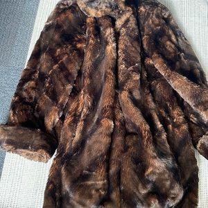 Jones New York Faux Fur Mink Jacket
